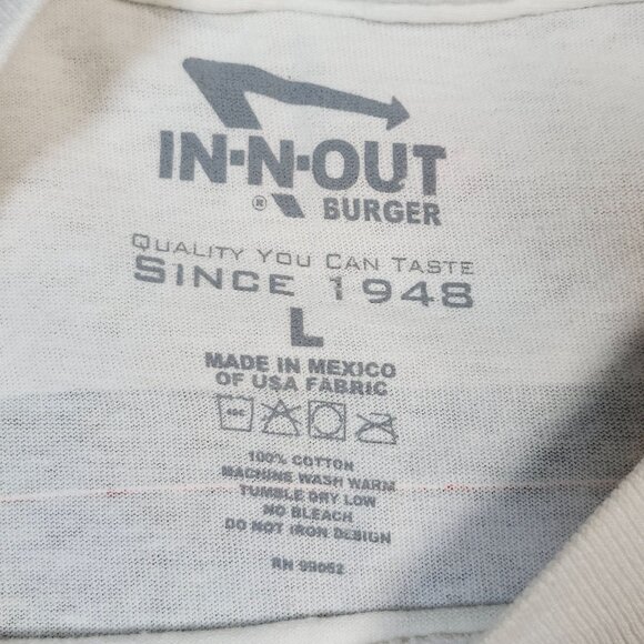 2011 In N Out Burger Stayin The Same White T-Shirt Large - Picture 12 of 13
